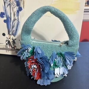 Made in India floral beaded hand bag